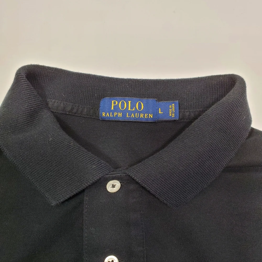 Polo Ralph Lauren Polo Shirt Men's Size Large Black‎ Red Pocket Embroidered
